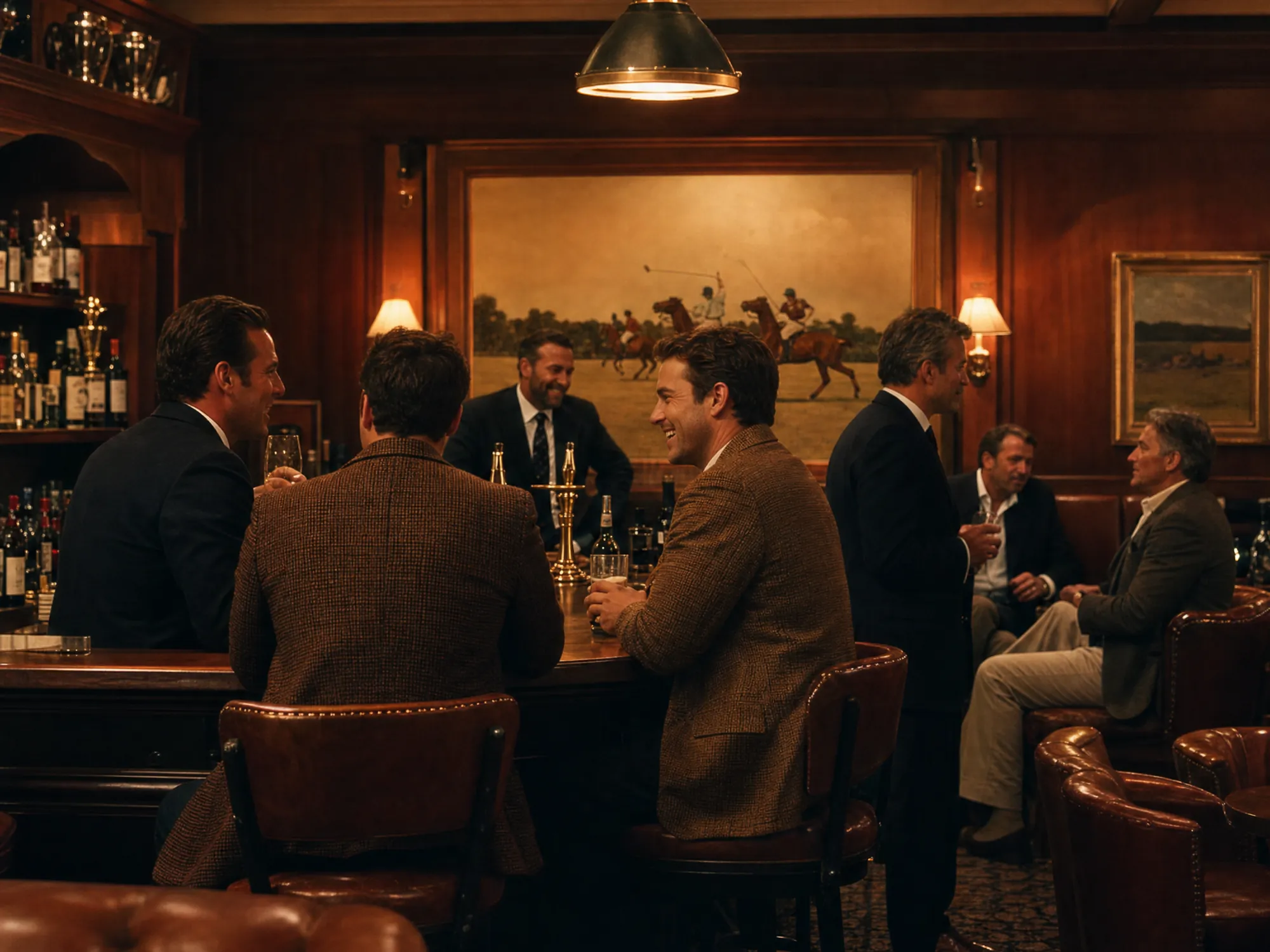 Members at the clubhouse bar